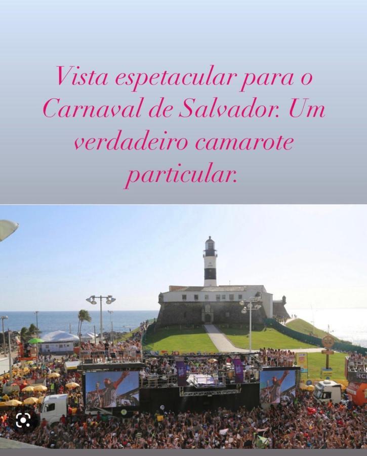 Apartamento No Farol Da Barra. Vista Deslumbrante Para O Mar! No Circuito Do Carnaval. Ao Lado Do Porto Da Barra ! Salvador de Bahía Exterior foto